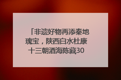 非遗好物再添秦地瑰宝，陕西白水杜康十三朝酒海陈藏30年别具一格
