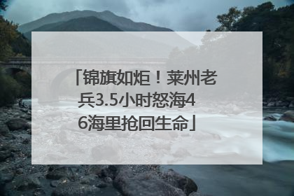 锦旗如炬！莱州老兵3.5小时怒海46海里抢回生命