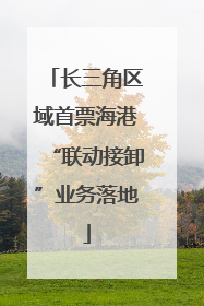 长三角区域首票海港“联动接卸”业务落地