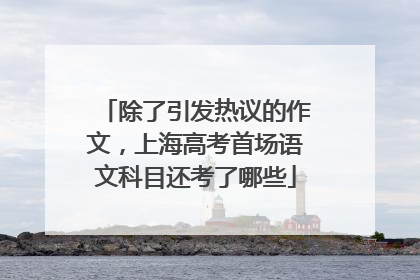 除了引发热议的作文，上海高考首场语文科目还考了哪些