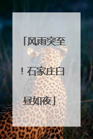 风雨突至！石家庄白昼如夜