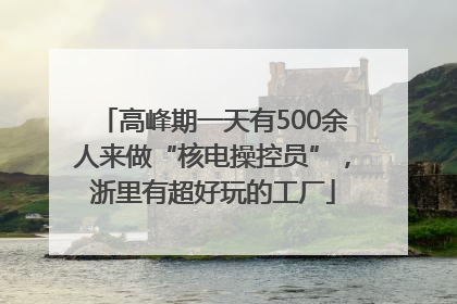 高峰期一天有500余人来做“核电操控员”，浙里有超好玩的工厂
