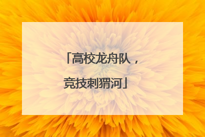 高校龙舟队，竞技刺猬河