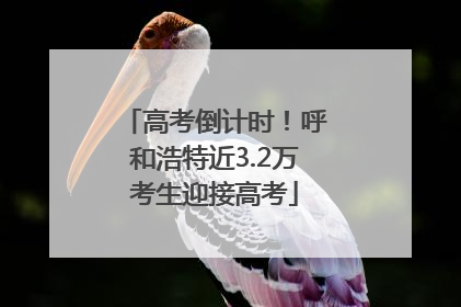 高考倒计时！呼和浩特近3.2万考生迎接高考