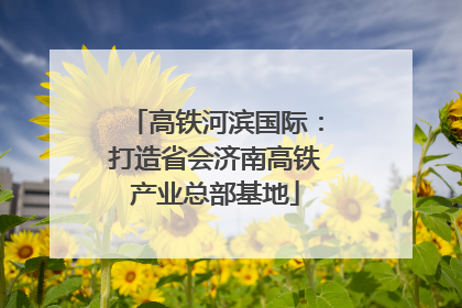 高铁河滨国际：打造省会济南高铁产业总部基地