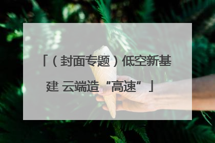 （封面专题）低空新基建 云端造“高速”