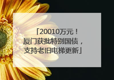 20010万元！厦门获批特别国债，支持老旧电梯更新