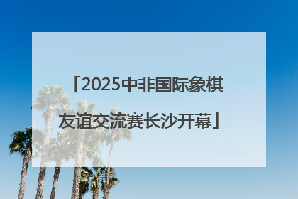 2025中非国际象棋友谊交流赛长沙开幕