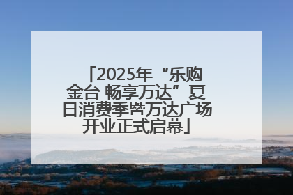 2025年“乐购金台 畅享万达”夏日消费季暨万达广场开业正式启幕