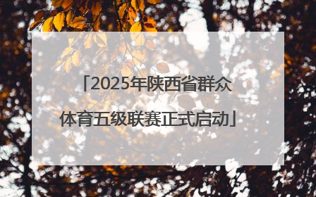 2025年陕西省群众体育五级联赛正式启动