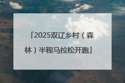 2025双辽乡村（森林）半程马拉松开跑