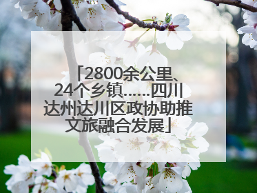2800余公里、24个乡镇……四川达州达川区政协助推文旅融合发展